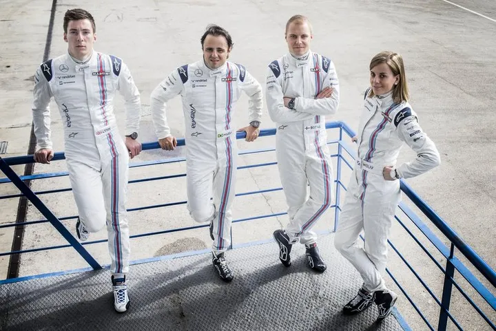 Williams F1 Collateral Filming Days 2015 Jerez, Spain. 7th - 8th February 2015 Team Group Shot. Photo: Glenn Dunbar/Williams F1. ref: Digital Image _W2Q0203
