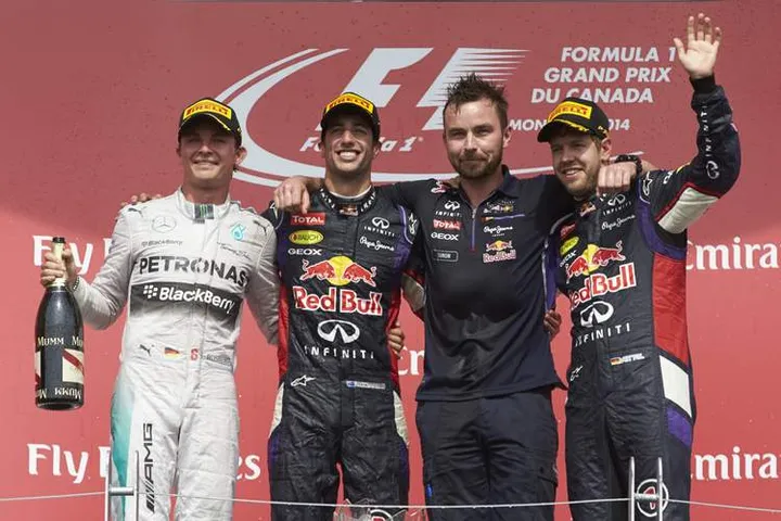 Canada Montreal  Rosberg Ricciardo Vettel podium