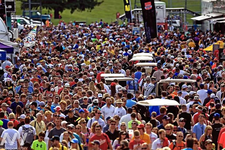 May 24, 2015; Indianapolis, IN, USA; General view of fans prior to the 2015 Indianapolis 500 at Indianapolis Motor Speedway. Mandatory Credit: Andrew Weber-USA TODAY Sports