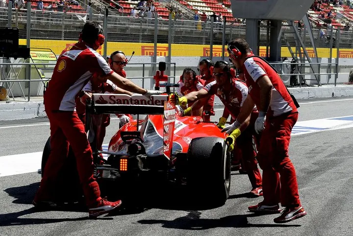 Ferrari F1 pit lane