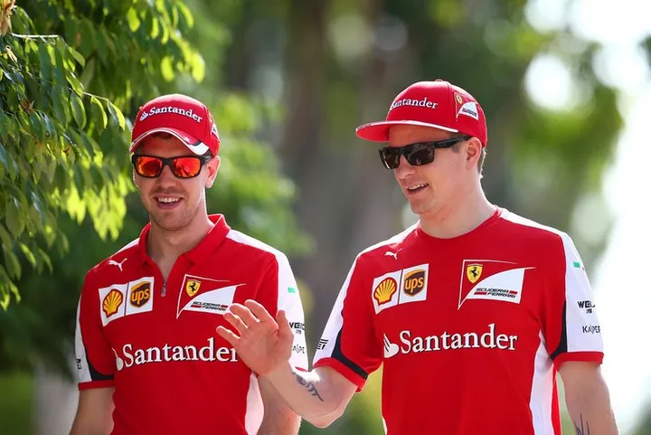 Sebastian+Vettel+Kimi+Raikkonen