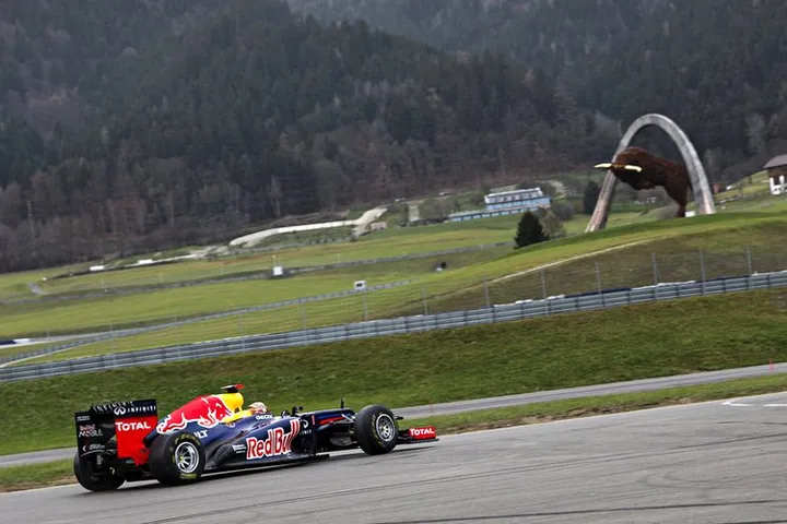 Sebastian Vettel performs at the Red Bull Ring in Spielberg, Austria on 30th of November 2012 // Samo Vidic/Red Bull Content Pool // P-20121204-00107 // Usage for editorial use only // Please go to www.redbullcontentpool.com for further information. //