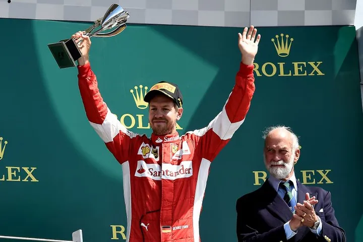 Vettel Ferrari Silverstone third 