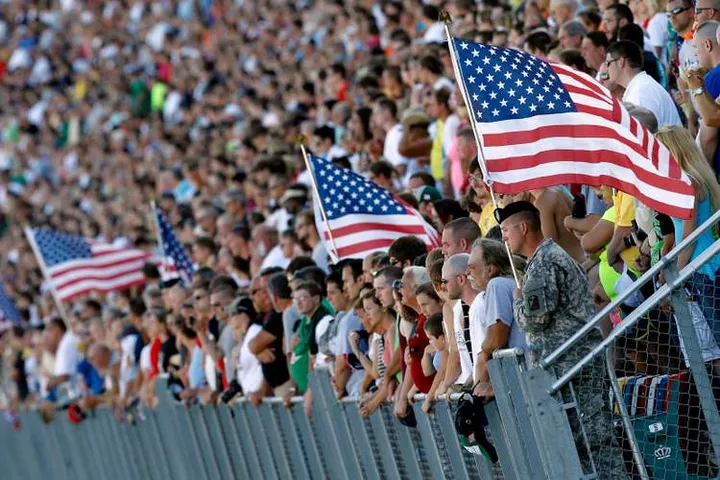 2012-Charlotte-May-NASCAR-Sprint-Cup-Series-Race-Fans-Flags