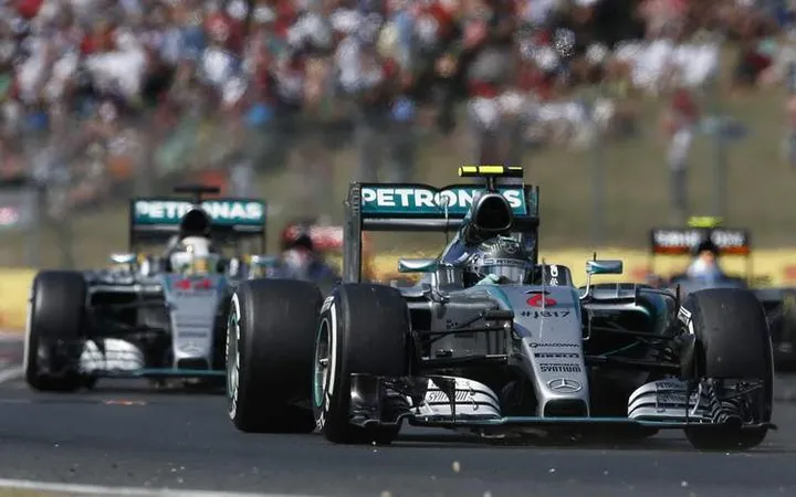 Rosberg Hamilton Hungary Mercedes