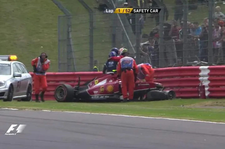Raikkonen crash Silverstone