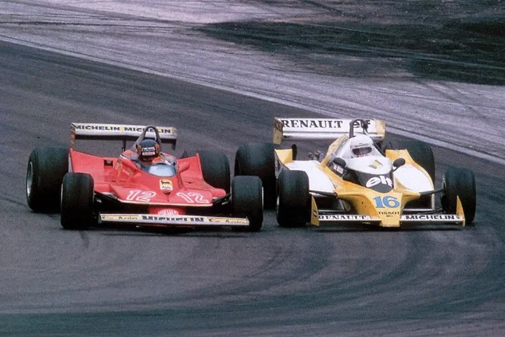 Dijon Renault turbo first win 1979 podium Arnoux Villeneuve