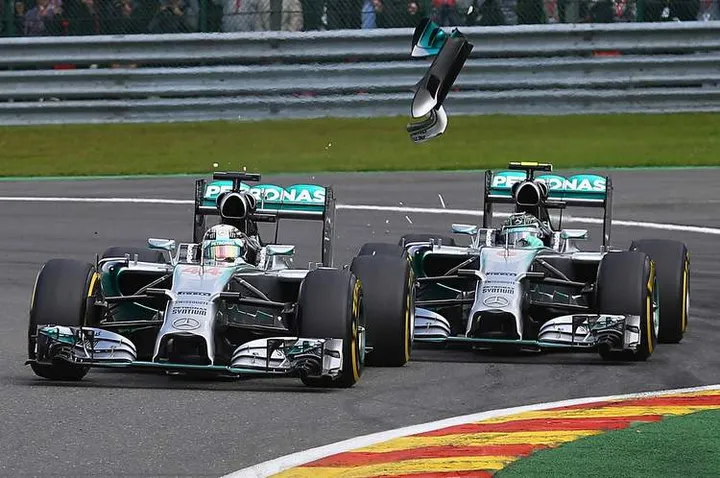 hamilton rosberg spa 2014 crash