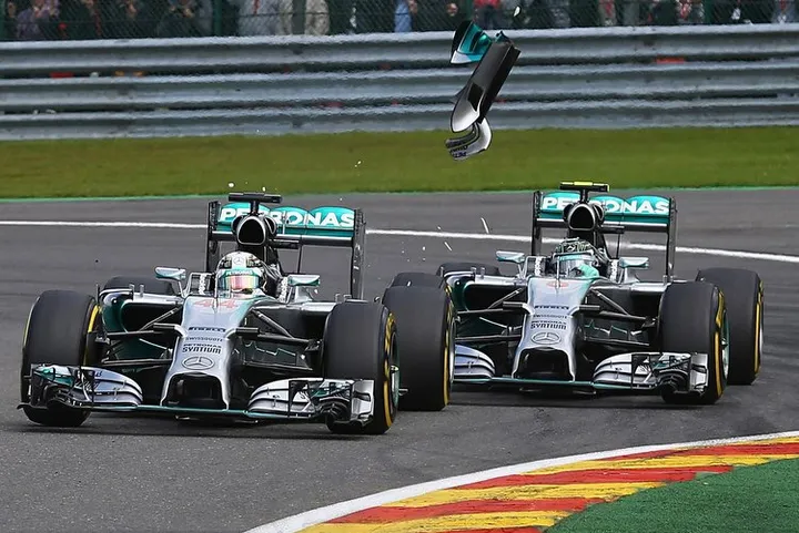 Hamilton Rosberg Spa 2014
