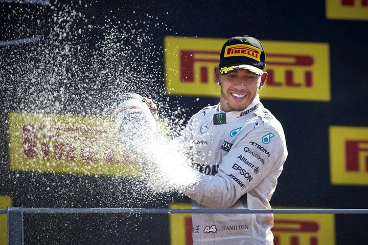 2015 Monza Mercedes Hamilton podium