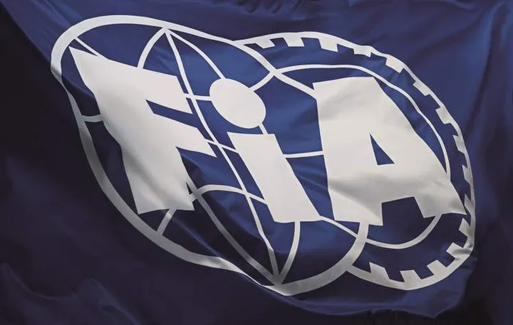 fia flag with logo