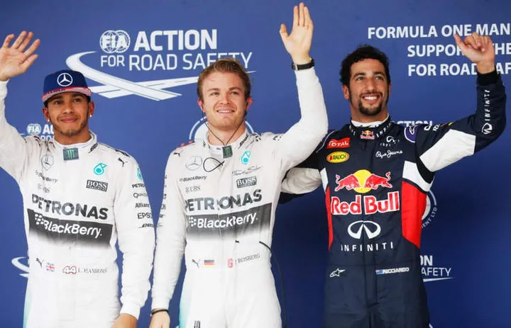 Qualifying Rosberg Hamilton Ricciardo