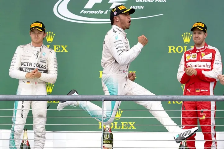 Hamilton Rosberg Vettel Austin podium