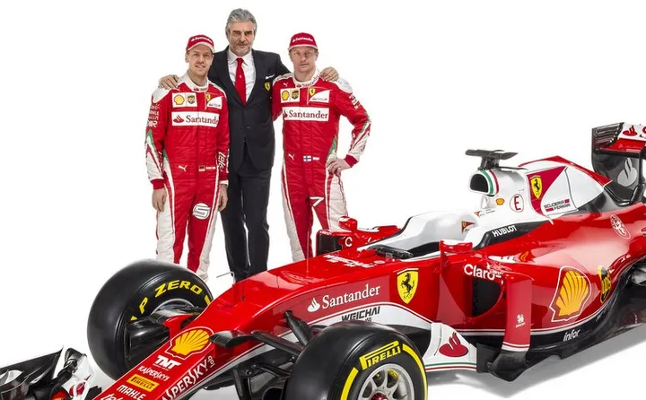 Arrivabene Vettel Raikkonen Ferrari-SF16-h
