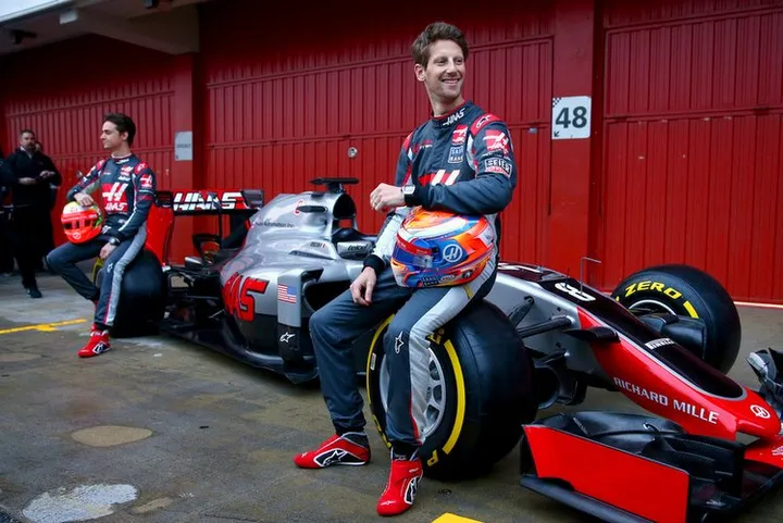 Romain+Grosjean+F1+Testing+Barcelona+Day+One