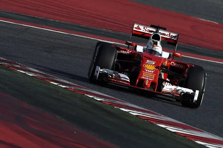 Vettel Barcelona Ferrari Test