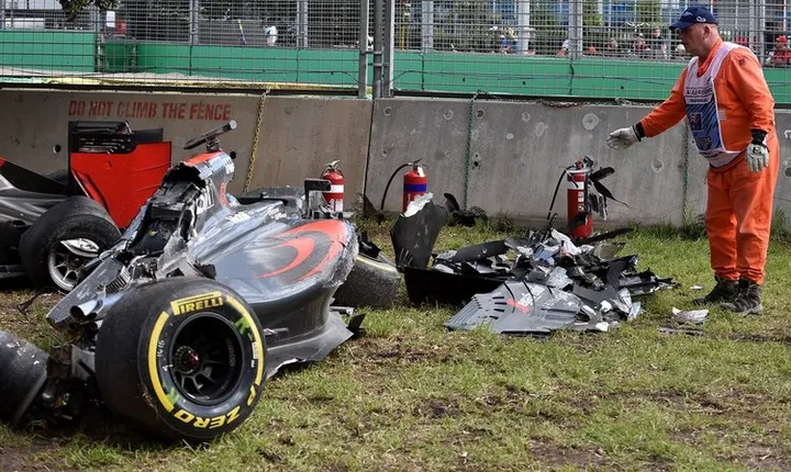 Alonso luckiest man alive F1 crash Melbourne