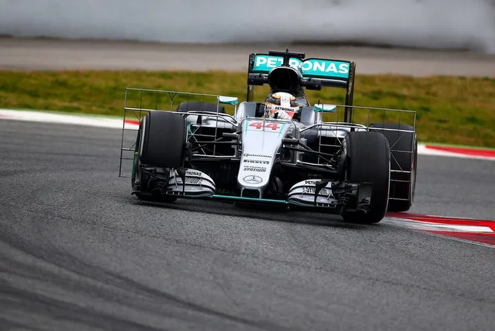 F1+Testing+Barcelona+Day+Two+Hamilton