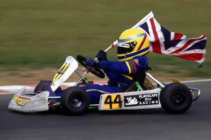 MOTORSPORT - KARTING 1995 - SUPER ONE BRITISH KART CHAMPIONSHIP - PHOTO : CHRIS DIXON / LAT / DPPI LEWIS HAMILTON (GBR) / KARTING CADET CLASS - ACTION