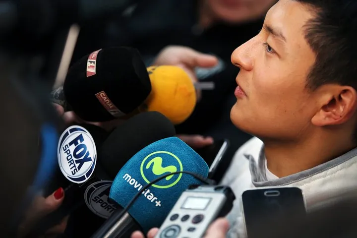 Rio Haryanto (IDN) Manor Racing with the media. 01.03.2016. Formula One Testing, Day One, Barcelona, Spain. Tuesday.