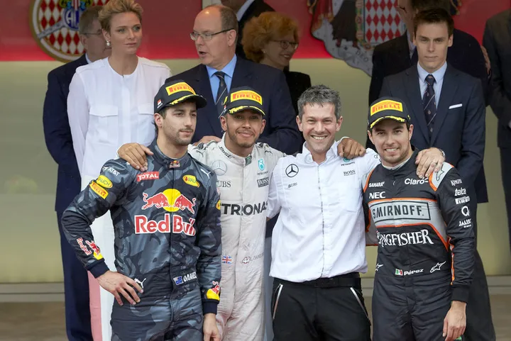podium 2016 Monaco Grand Prix, Sunday