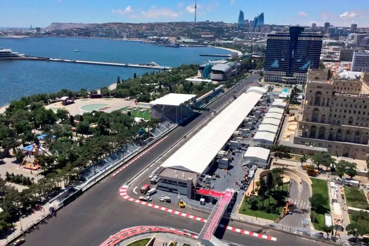 Baku pit lane