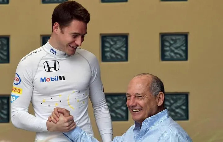 Stoffel Vandoorne Ron Dennis McLaren Honda formula 1 GP Bahrain in Manama Shakir 02 04 2016 Phot
