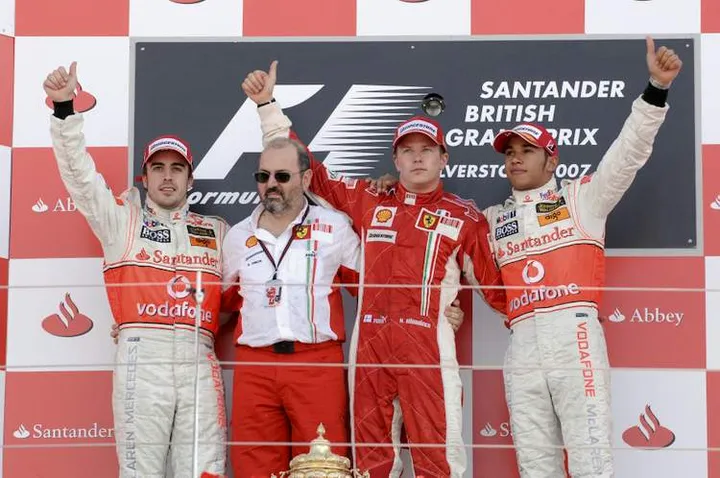 Raikkonen Hamilton Alonso British Grand Prix 2007