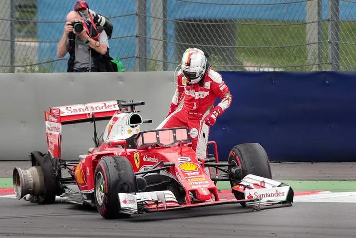 F1+Grand+Prix+of+Austria+Vettel Ferrari crash