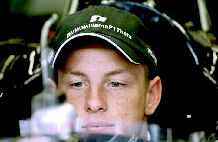 14 Jul 2000: Jenson Button of Wiliams and England in the pits during a practice session for the Formula One Austrian Grand Prix at the A1 ring in Spielberg, Austria. Mandatory Credit: Mark Thompson/ALLSPORT