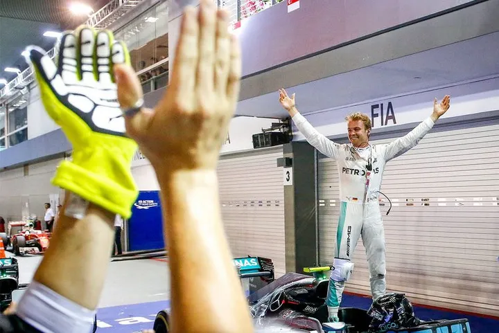 Nico Rosberg Mercedes Singapore