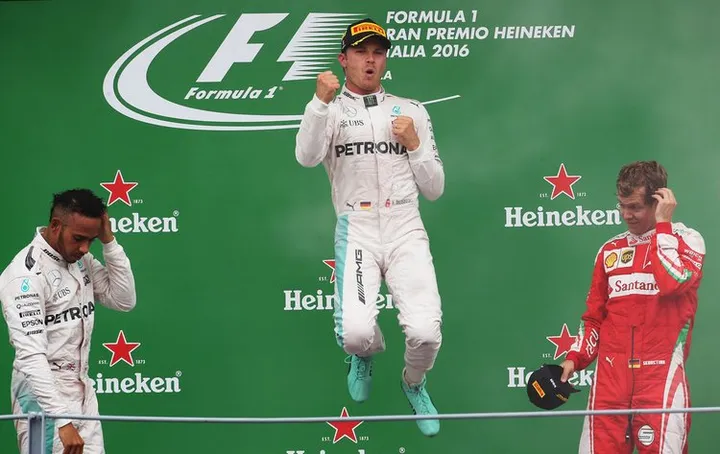 F1+Grand+Prix+of+Italy+Rosberg Hamilton Vettel podium