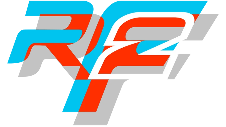 logo rf2 blue red