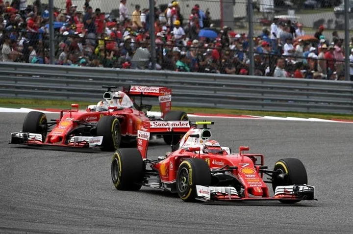 Raikkonen Vettel Ferrari Austin