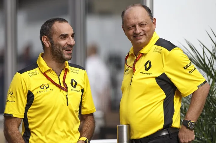 ABITEBOUL Cyril (fr) Renault Sport managing director ambiance portrait VASSEUR Frederic (fra) racing director Renault Sport Racing F1 team ambiance portrait during the 2016 Formula One World Championship, United States of America Grand Prix from october 21 to 23 in Austin, Texas, USA - Photo Frederic Le Floch / DPPI.