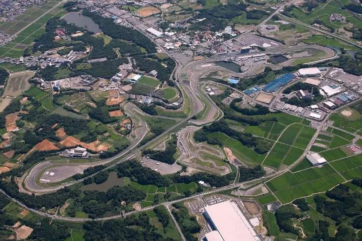 Suzuka aerial japanese grand prix track