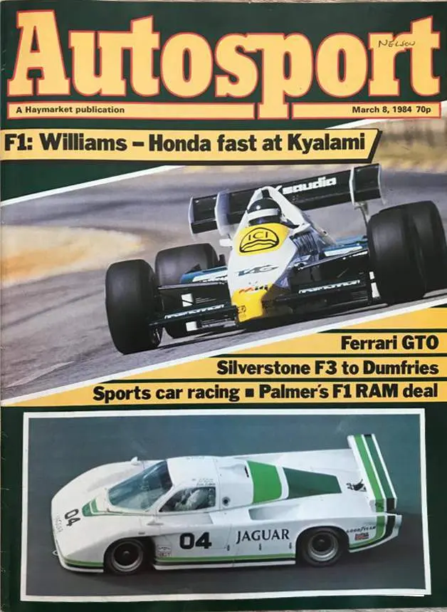 Lafitte in a Williams was paul velasco first Autosport cover
