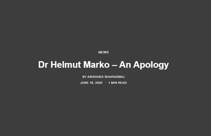 marko apology