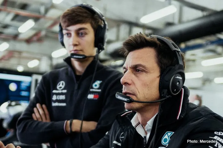 George Russell &amp; Toto Wolff