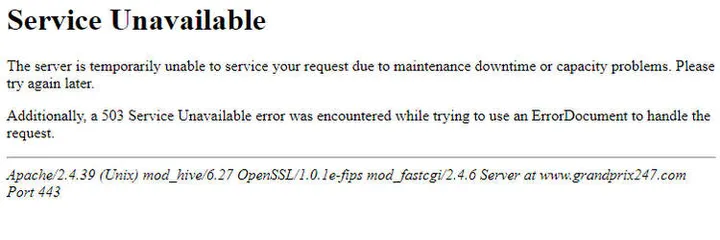 service unavailable