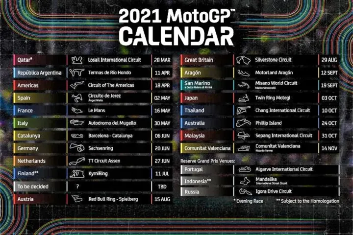 Image result for motogp 2021 calendar