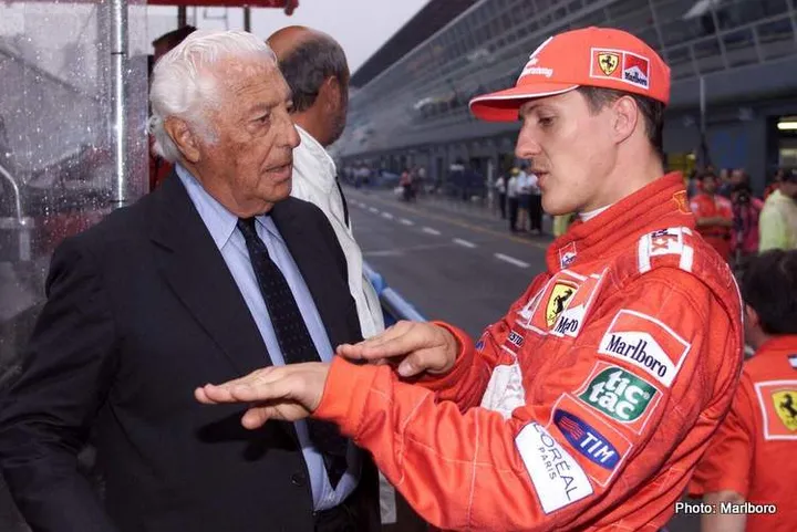 agnelli Ferrari schumacher marlboro talk pitlane