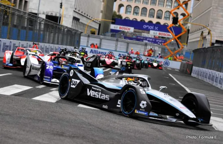 Rome ePrix vandoorne leads