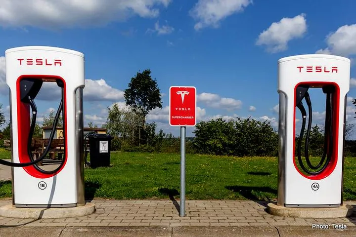tesla electric cars f1 charging station