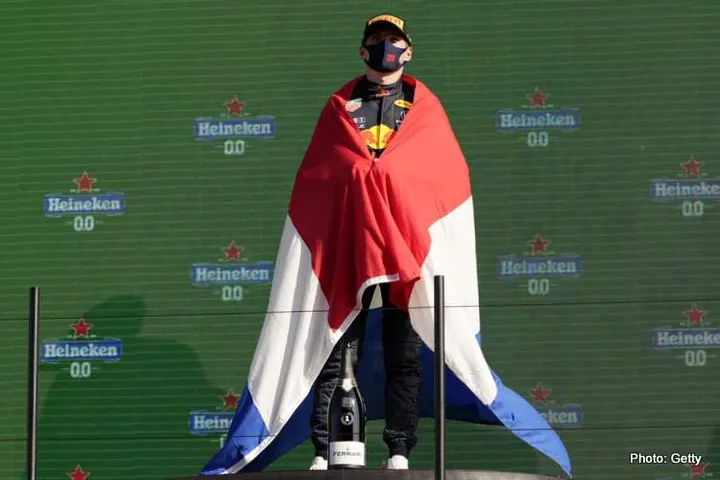 max verstappen dutch grand prix winner 2021 podium zandvoort