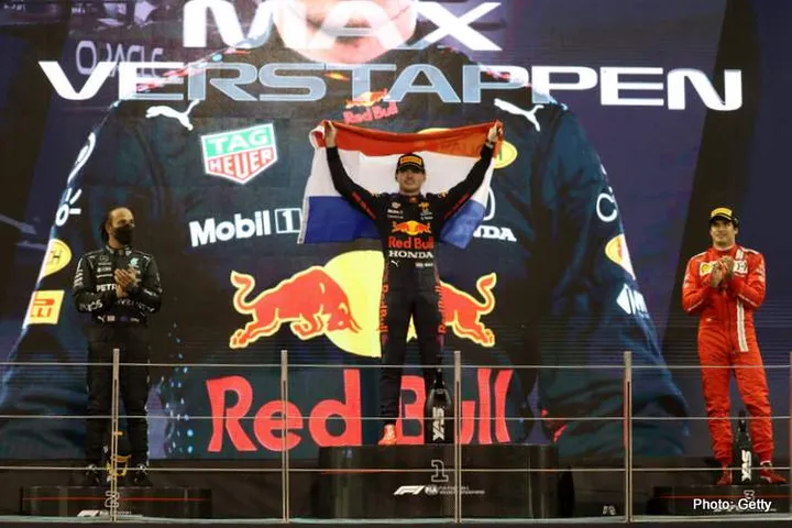 hamilton sainz verstappen world champion fia rules podium abu dhabi grand prix