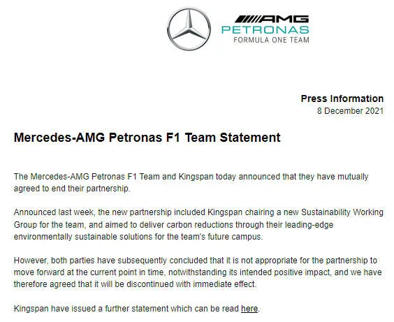 grenfell mercedes kingspan statement