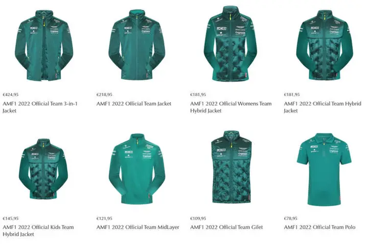 2022 F1 mechandise aston1
