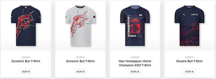 2022 F1 mechandise red bull