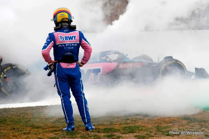 alonso alpine a522 barcelona day3 2022